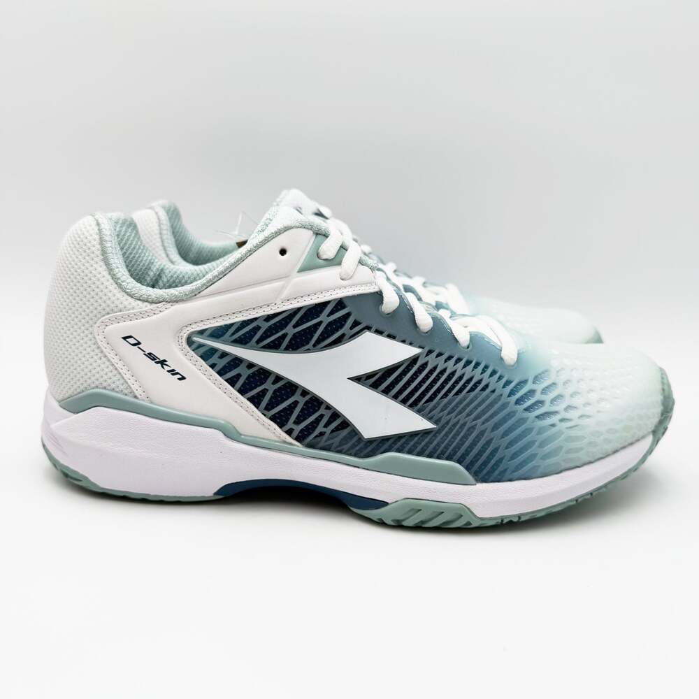 Diadora Womens Speed Competition 7+ AG Tennis Shoes Size 10 EU 41 Blue White NWT - Picture 4 of 14